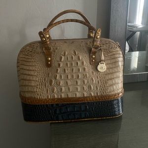 Brahmin Handbag in Tope and Black Color, Brand New with Tag longer strap inside